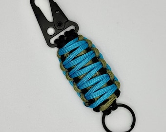 Custom Triple Braided Paracord Keychain | Tactical Carabiner and Key Ring | High Quality