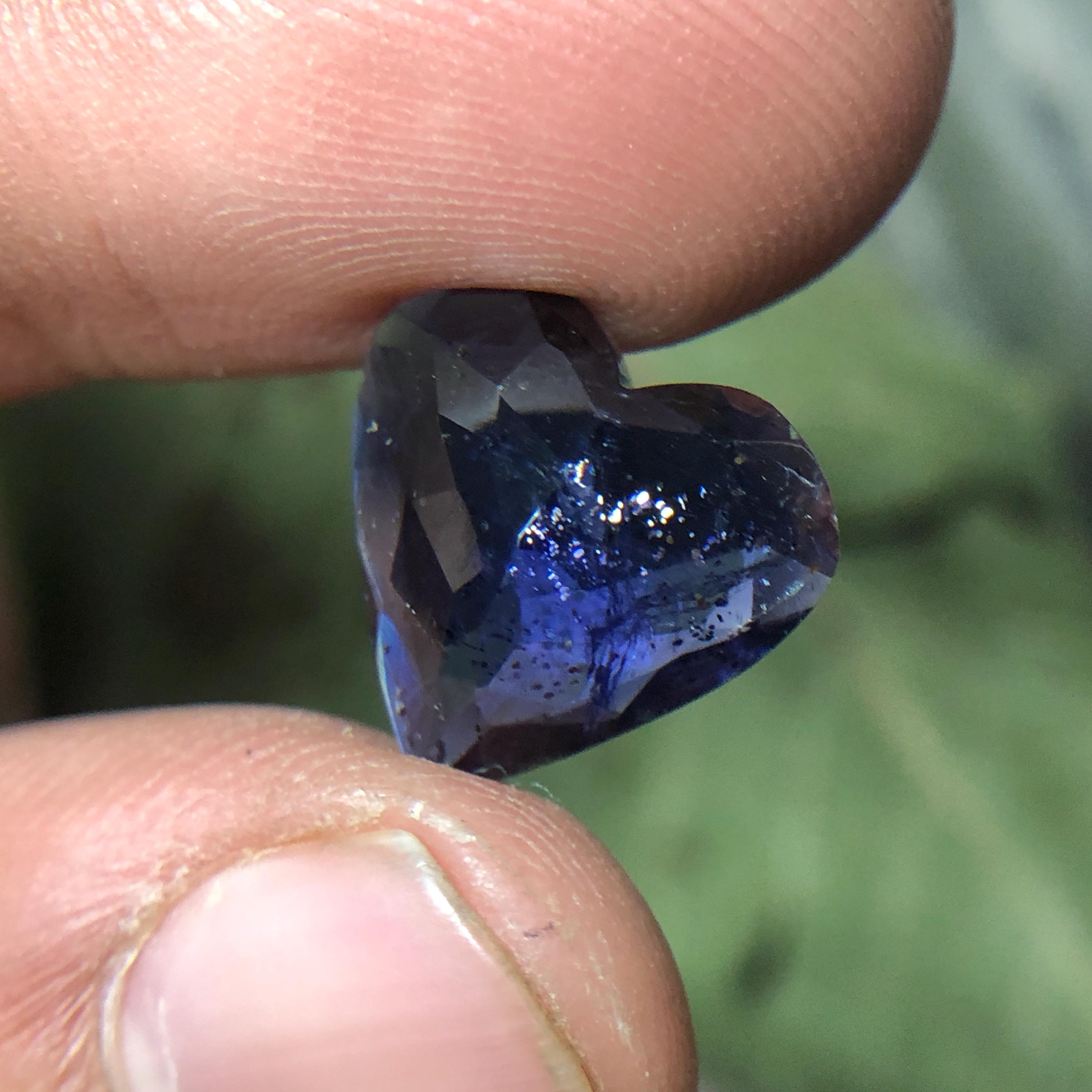 天然アイオライト サンストーン、14 x 14 mm アイオライト サン