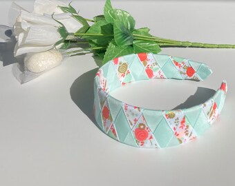 Beautiful Pink rose headband, extra wide headband, large headband, mini flower headband, teen headband