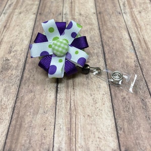 Flower Badge Reel: Handmade Retractable ID Holder