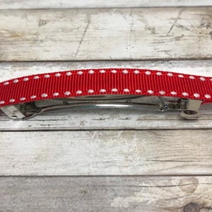 Big hair barrette, red hair accessory, red hair piece, bridal hair barrette, valentine hair clip