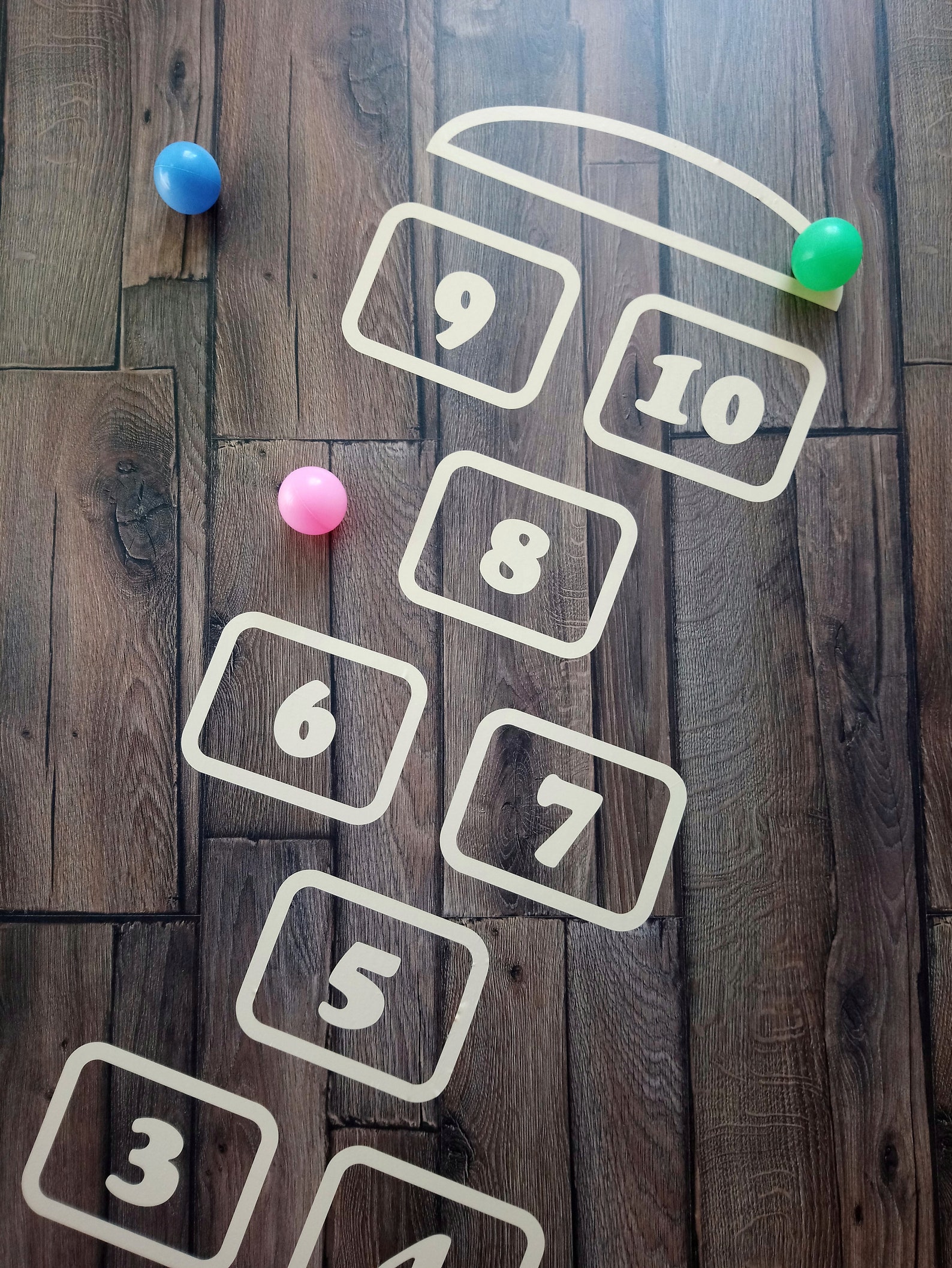 Hopscotch Waterproof Floor Sticker Children's Fun Game Etsy