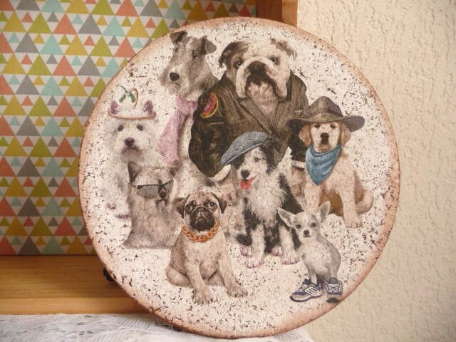 Déco Murale, Nos Chers Amis, Chiens , Déco Liège, Fait Main