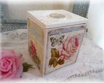 Pretty storage box, roses, decoration, jewelry