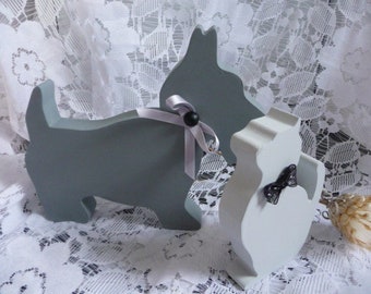 Dog and cat duo, decoration, animals, French
