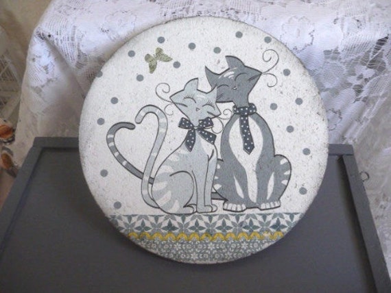 Déco Murale Chatons Amoureux, Liège, Déco, Fait Main