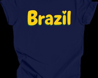 Brazil Shirt Brazil Tee Brazilian T-Shirt Brazil Pride Shirt Soccer Fan Tee Latin Heritage Brazil Flag T-Shirt Unisex Gift