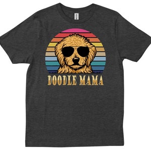 Chemise maman doodle, t-shirt maman chien Goldendoodle rétro, cadeau cool pour amateur de chiot, chemise parent chien drôle, t-shirt graphique maman super chouette