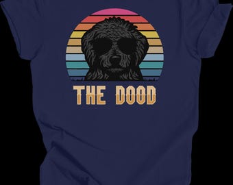 Dood-tröjan, Goldendoodle-tröja, Labradoodle-tröja, Doodle-hundälskare-tröja, retro solnedgångshund, present till hundmamma och pappa