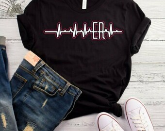 ER Tech Heartbeat Shirt, Emergency Room Technician Gift