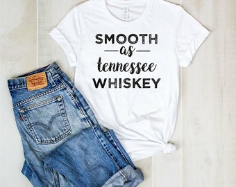 Smidig som Tennessee Whiskey, söt som jordgubb, vin-T-shirt, Tennessee Whiskey-låtcitat, countrymusik-T-shirt, Chris Stapleton-T-shirt