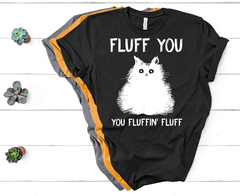 Funny 'Fluff You' Cat Lover Tank Top For Women - Cute Kitten Graphic, Casual Sleeveless Summer Top - View #2