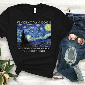 Starry Night Shirt, Van Gogh Shirt, Van Gogh Gift, Starry Night Gift, Art T-Shirt, Artist Shirt, Artist Gift, Vincent Van Gogh Art
