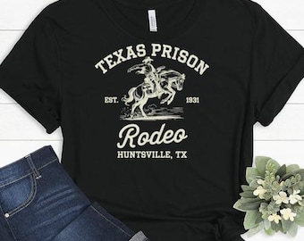 Camiseta de rodeo de prisión de Texas / Estilo retro de Huntsville RetroCowboy RodeoVibes SouthernStyle TexasApparel