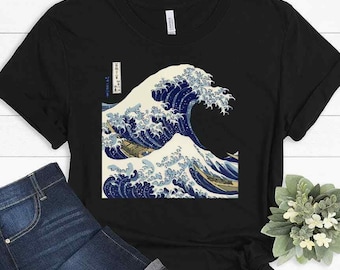 Great Wave Off Kanagawa T-Shirt, Japan Shirt, Cool Japanese Grunge Shirt, Aesthetic shirt, Kawaii clothing, Hokusai, Japanese tee