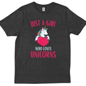 Just A Girl Who Loves Unicorns Pretty Unicorn Lover Cute Gift T-shirt