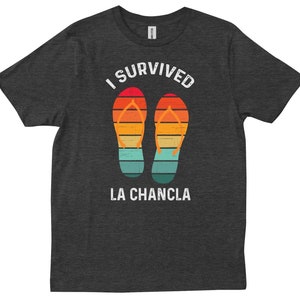 I Survived La Chancla Shirt, Funny Latino T-shirt, Mexican Humor Tee, Hispanic Heritage Gift, Retro Flip Flops Shirt, Funny Mom Joke Tee