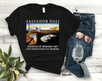 Salvador Dali T-Shirt, The Persistence of Memory Tee, Surrealist Art Shirt, Museum of Modern Art Tee, Vintage Style Artist Gift