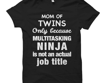 Camiseta para mamá de gemelos – Camiseta gráfica Ninja Multitarea