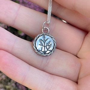 Handmade Sterling Silver Parsley Leaf Necklace: Botanical Charm