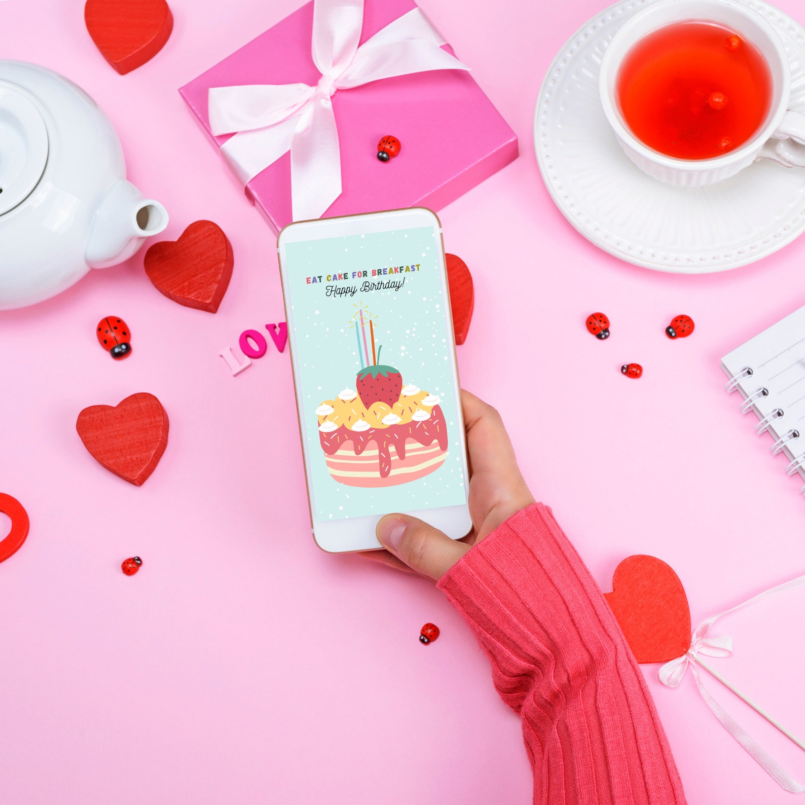 Ecard Birthday / Digital Invitation / Whatsapp Invitation / Etsy