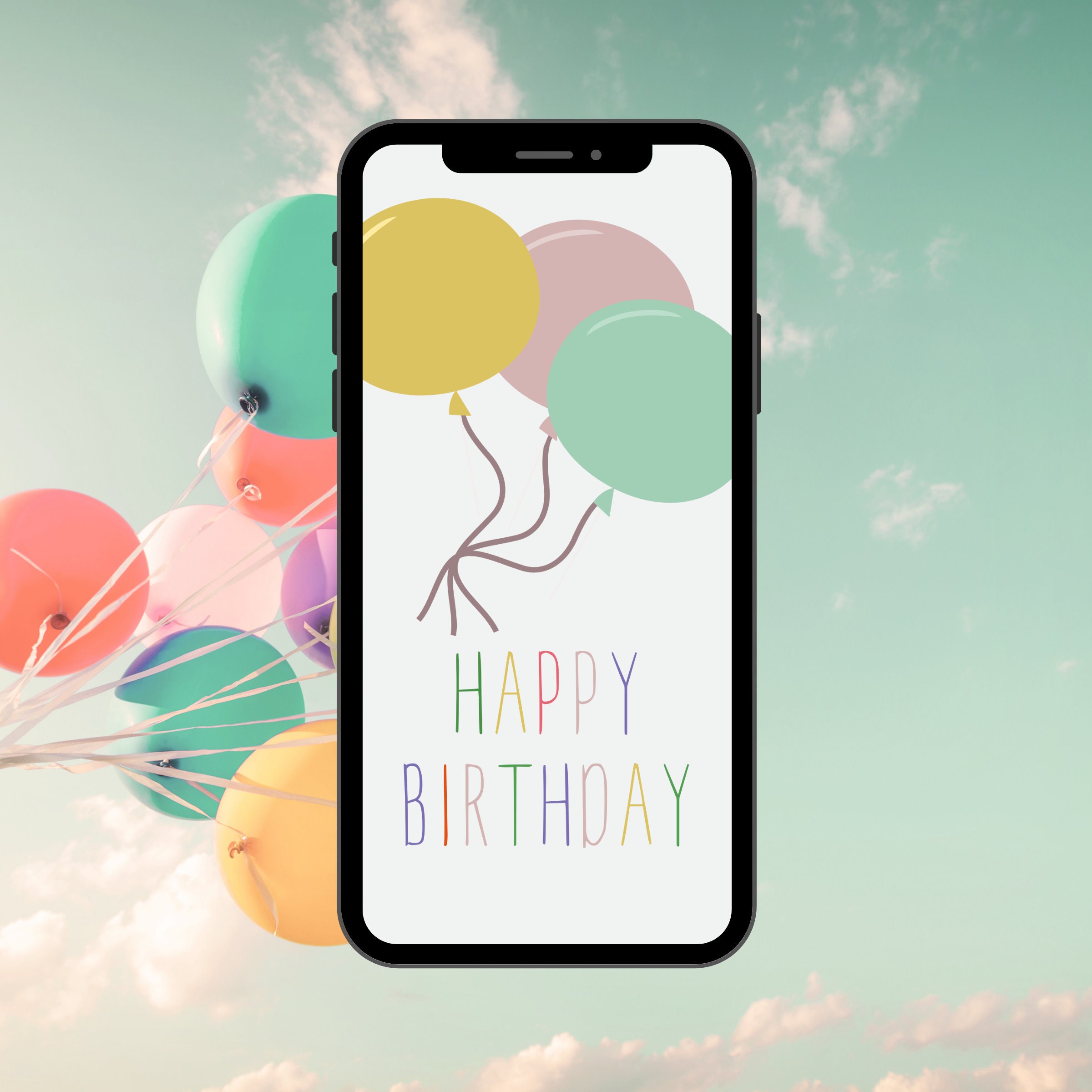 ECard birthday / digital invitation / Whatsapp invitation / Etsy