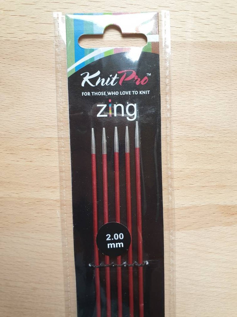 ZING Knit pro Nadelspiele 20 cm lang verschiedene Nadelstärken Stricknadeln ab 2,00 3,50 mm 2,00 mm