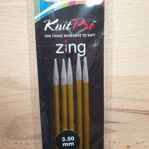 ZING Knit pro Nadelspiele 20 cm lang verschiedene Nadelstärken Stricknadeln ab 2,00 3,50 mm 3,50 mm