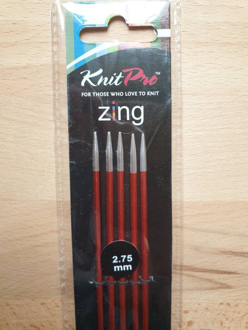 ZING Knit pro Nadelspiele 20 cm lang verschiedene Nadelstärken Stricknadeln ab 2,00 3,50 mm 2,75 mm