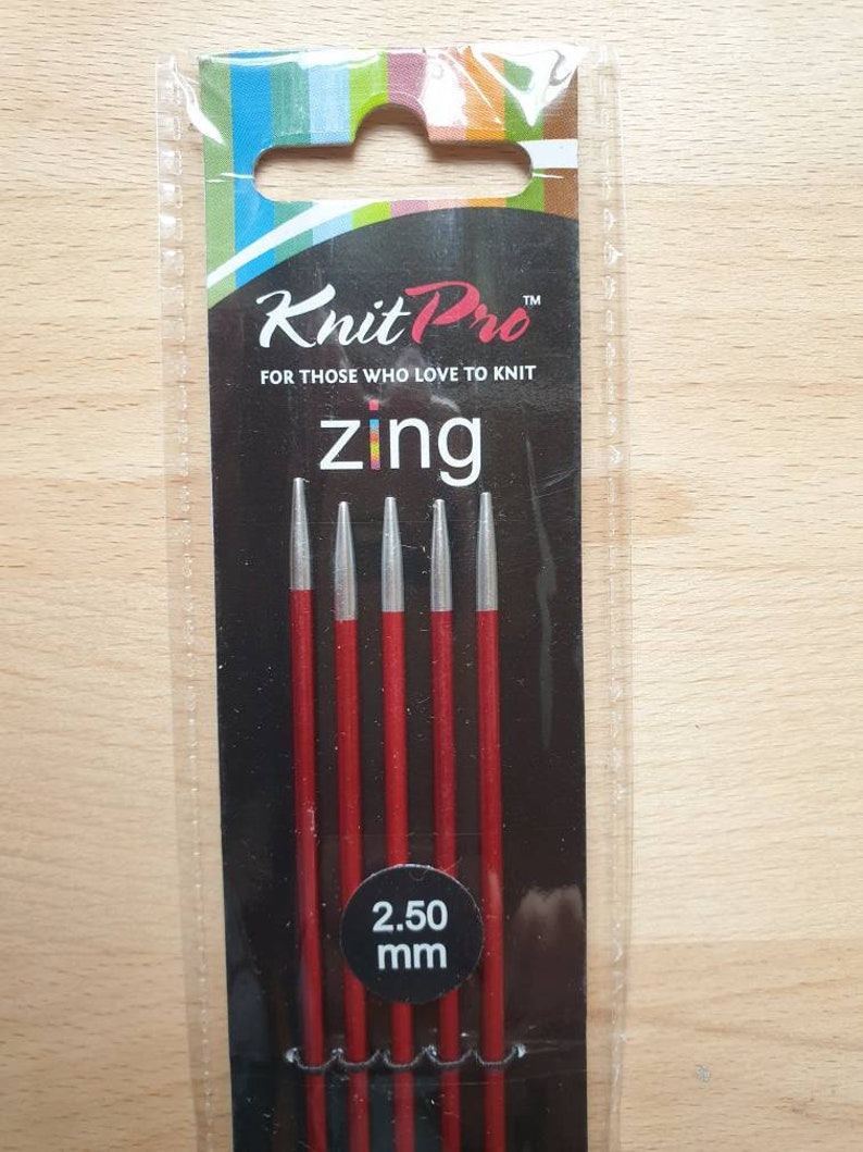 ZING Knit pro Nadelspiele 20 cm lang verschiedene Nadelstärken Stricknadeln ab 2,00 3,50 mm 2,50 mm