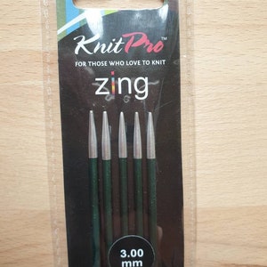 ZING Knit pro Nadelspiele 20 cm lang verschiedene Nadelstärken Stricknadeln ab 2,00 3,50 mm 3,00 mm