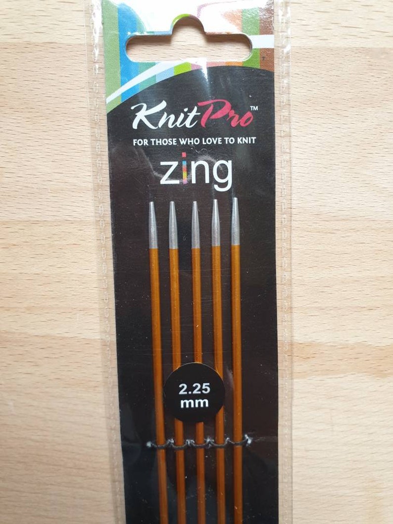 ZING Knit pro Nadelspiele 20 cm lang verschiedene Nadelstärken Stricknadeln ab 2,00 3,50 mm 2,25 mm