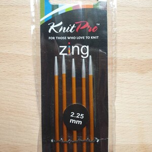 ZING needle game from Knit per 15 cm length knitting needles different needle sizes 2,25 mm