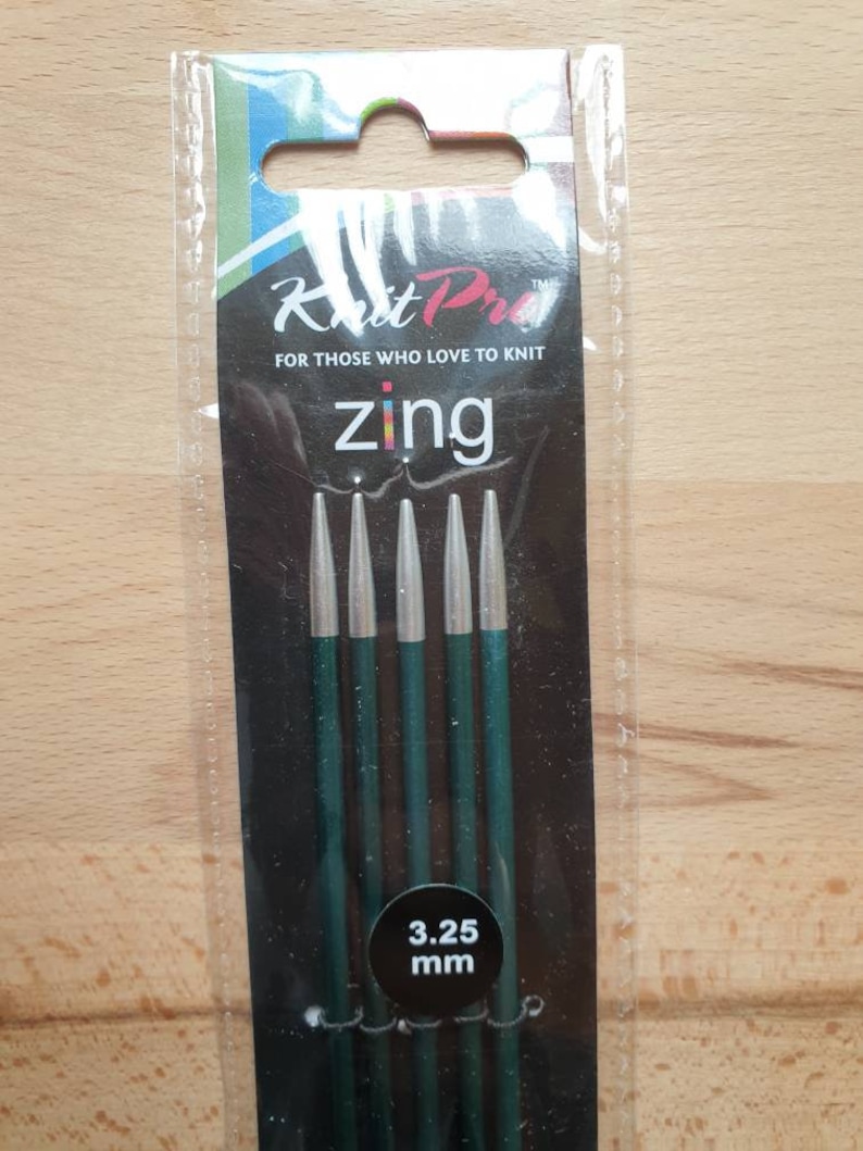 ZING Knit pro Nadelspiele 20 cm lang verschiedene Nadelstärken Stricknadeln ab 2,00 3,50 mm 3,25 mm
