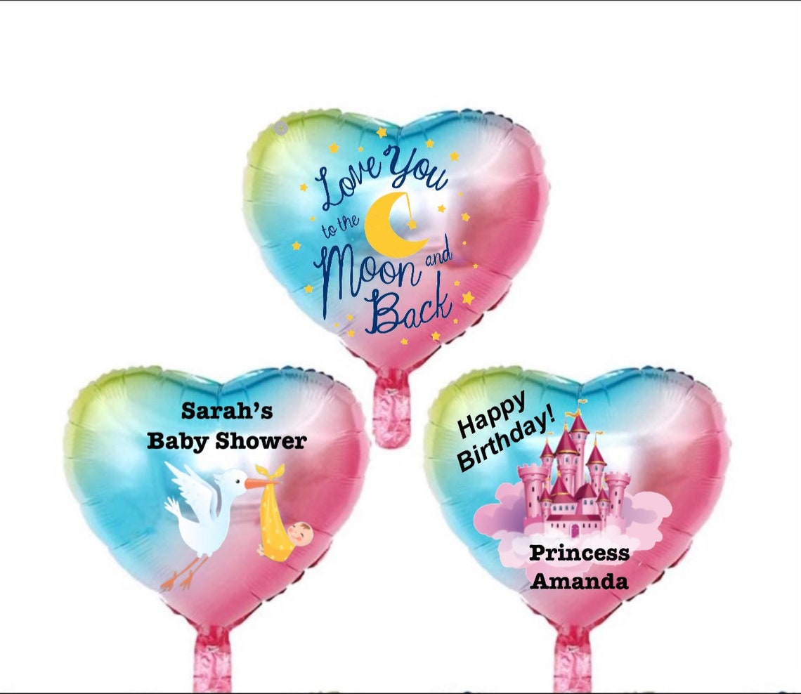 Personalized Balloons Foil Picture Balloons Personalized Etsy
