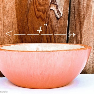 Concrete Round 4 Inches Fruit Bowl or Planter, Modern Ceramic Bowl or Pot for Home Decoration