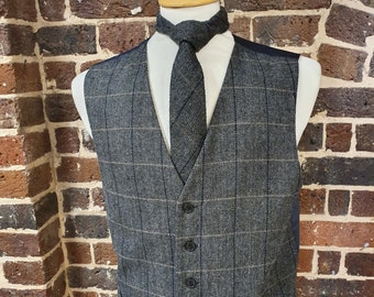 Gray Herringbone Tweed Wedding Wear Groom/ Groomsmen Vest - Etsy