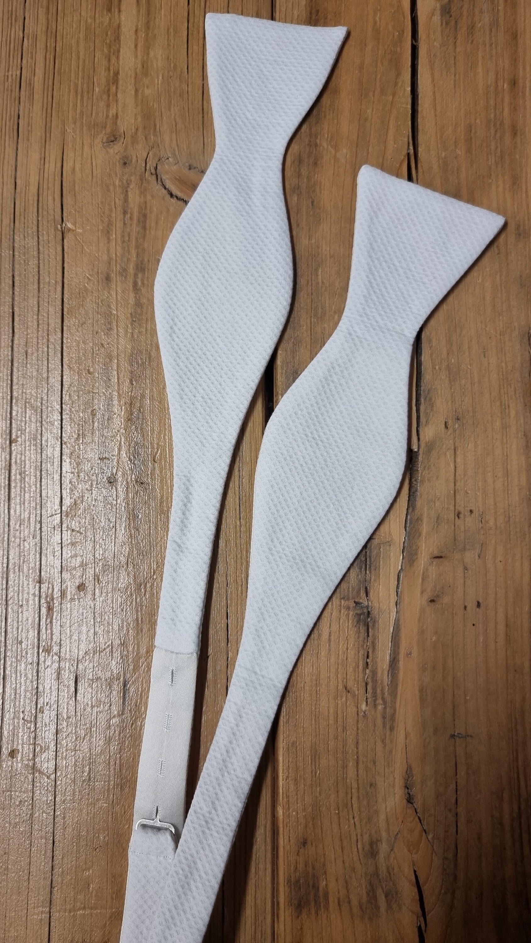 pique white bow tie