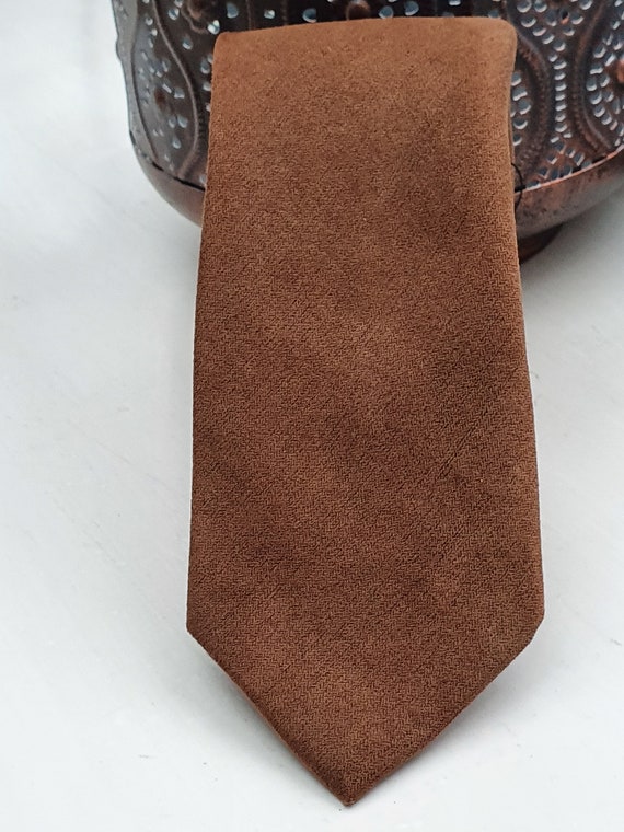 brown suede tie