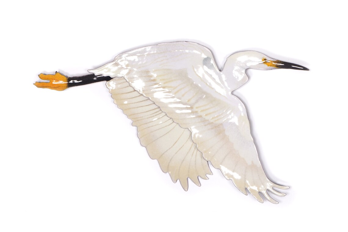 Flying Egret Metal Wall Art Bird Sculpture By Bovano Of Etsy