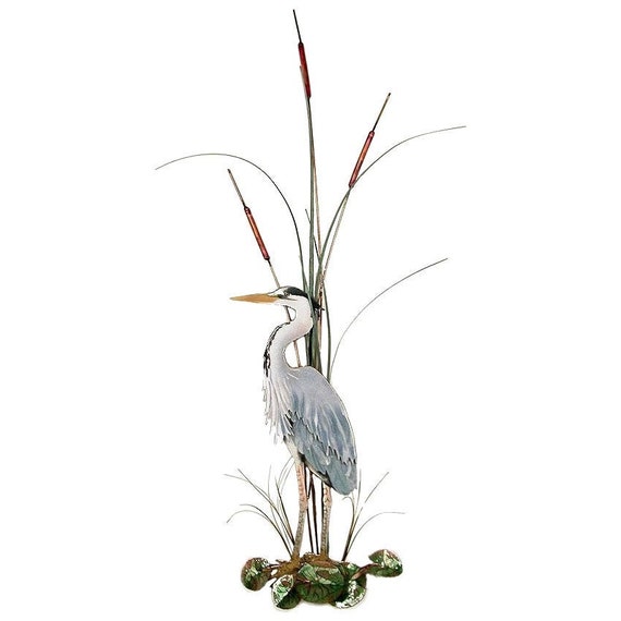 Blue Herons Metal Wall Art Left Facing Sculpture By Bovano Of Etsy