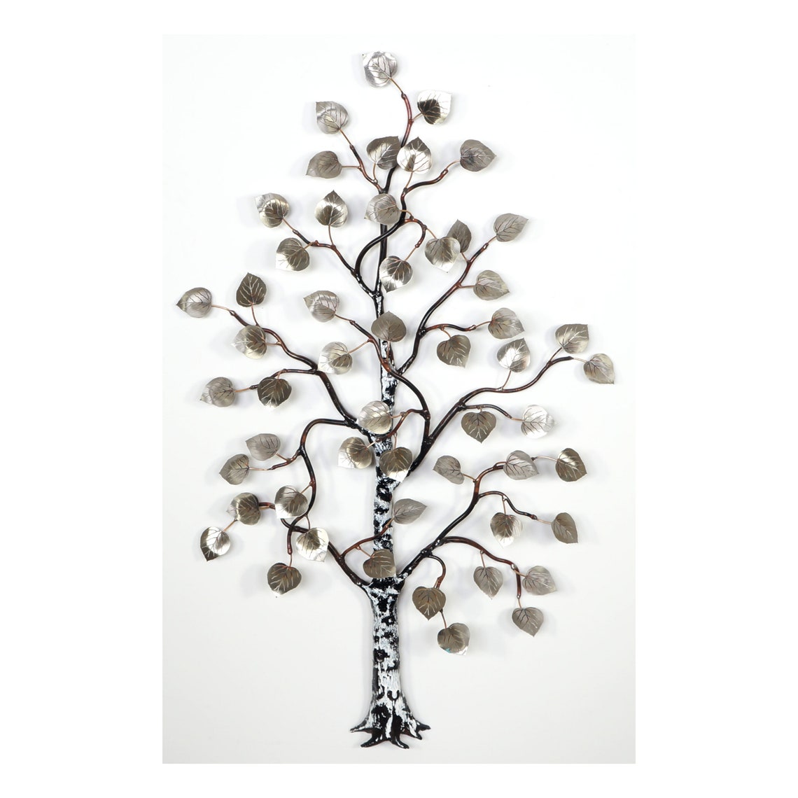 Aspen Tree Metal Art Wall Sculpture With Stainless Steel Etsy
