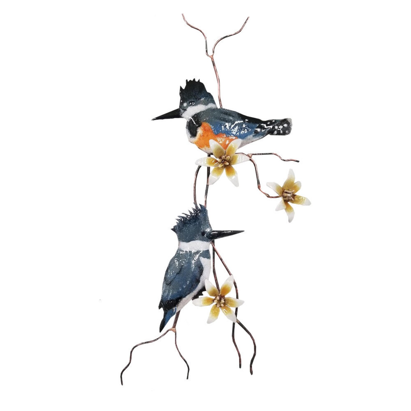 Kingfisher Birds Metal Wall Art Sculpture by Bovano of Etsy