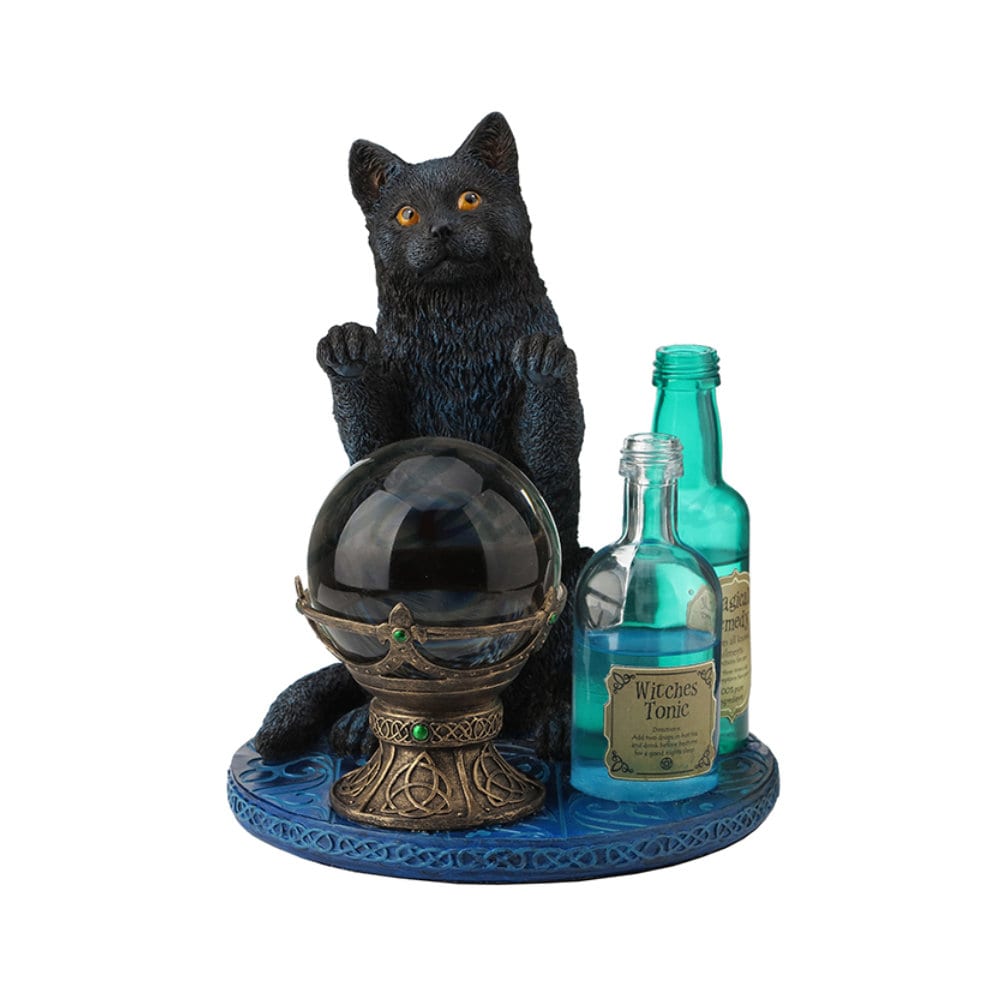 Witch's Apprentice Black Cat Statue By Lisa Parker
