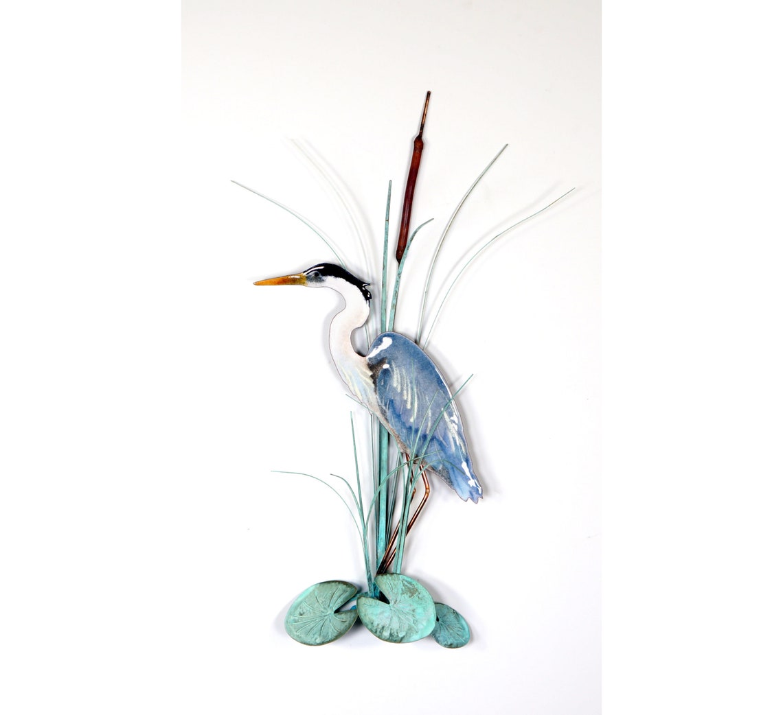 Blue Heron Metal Wall Art Sculpture By Bovano Of CheshireNEW Etsy