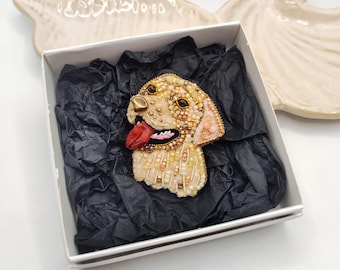 Labrador retrieverbroche, gouden hondenspeld, labrador lover cadeau, sieraden huisdier