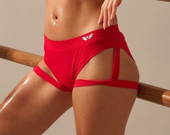 Stripper Clothes shorts pole dance Flame, Pole dance outfit, Pole dance costume,Hot Twerk Clothes festivals wear,leopard, black,leather, red