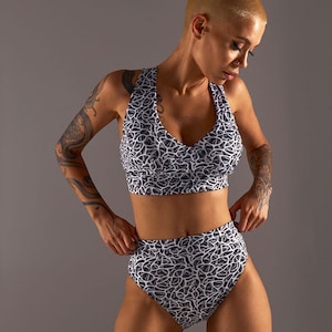 Set for dance (pole dance, twerk, sport, exotic, sport, training) Top + Shorts brain Miami Musthave