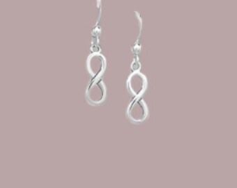 Sterling Silver Jewelry By CS-DB Cute Infinite Love Stud Earrings Sterling Silver Jewelry By CS-DB Cute Infinite Love Stud Earrings