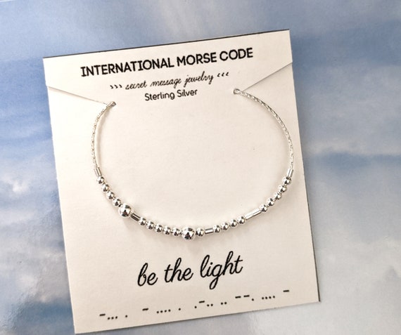 Etsy morse code sale bracelet